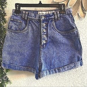 Vintage Anchor Blue button fly denim shorts